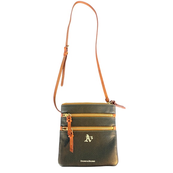 Dooney Bourke Oakland Athletics A\'s Green Leather Crossbody Bag